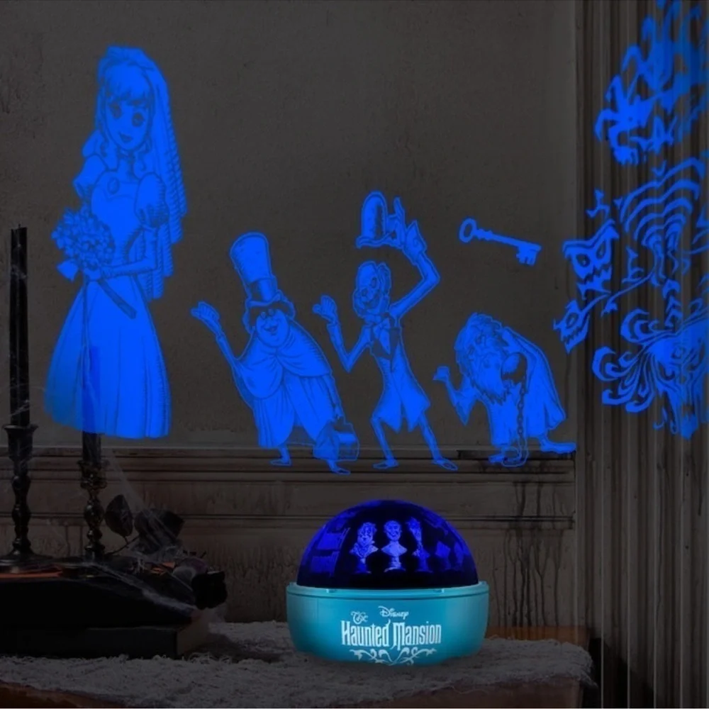 Disney Haunted Mansion Shadow Lights Halloween Rotating Blue Projector by Gemmy - Picture 3 of 4